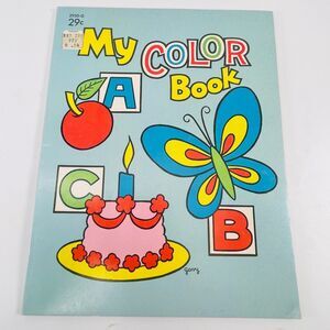 My Color Book of ABC's Western Publishing 1971 Vintage Coloring Book Uncolored
